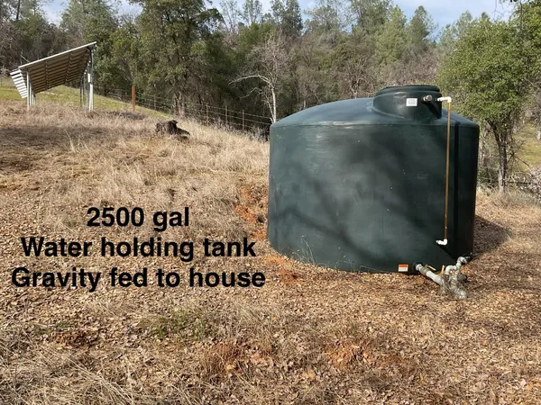 a view of swimming pool with outdoor seating and covered with trees