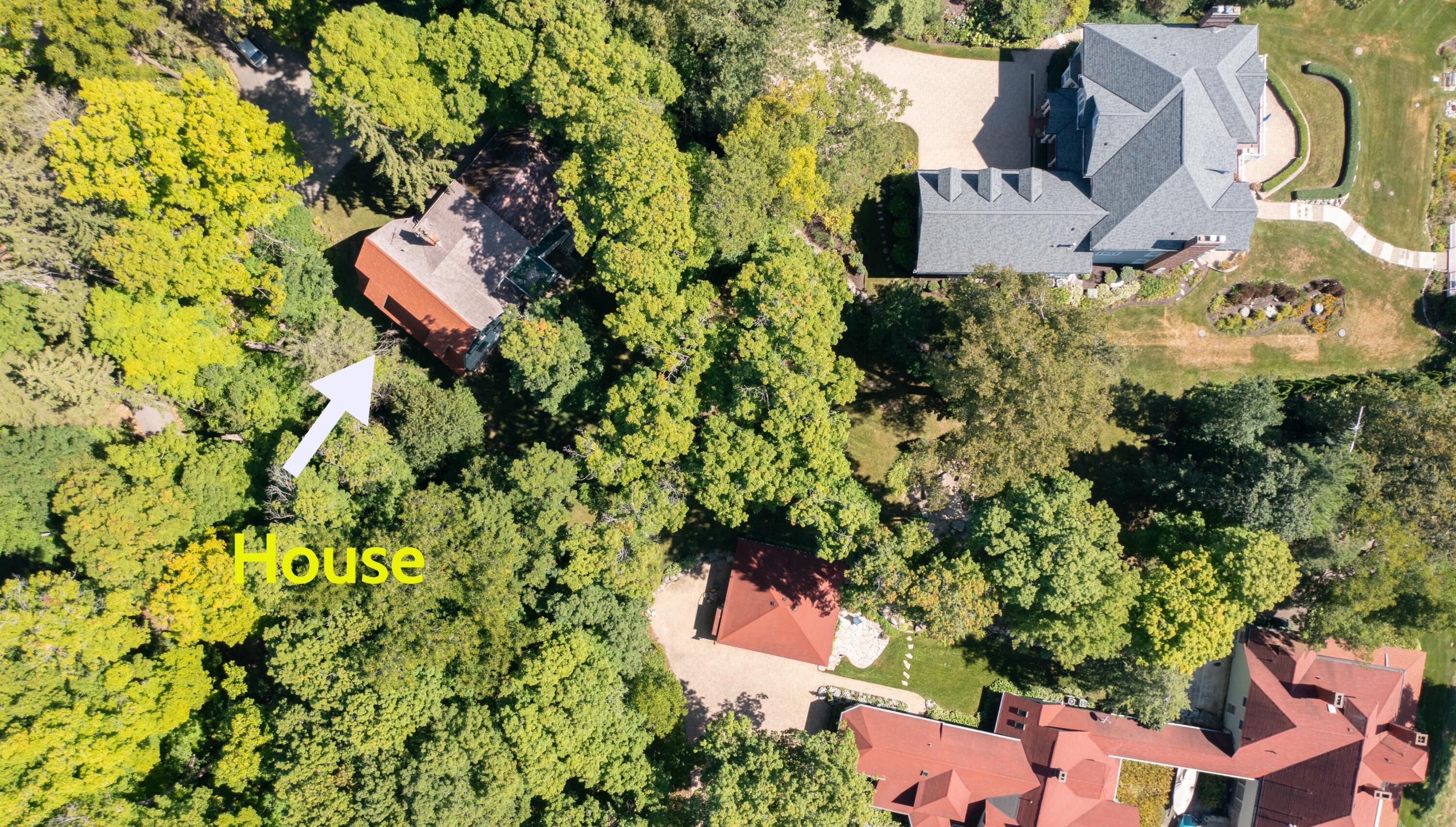 N2218 Bonnie Brae Lane Linn, WI 53147 - Photo 4 of 25 Labeled path and birds eye of home