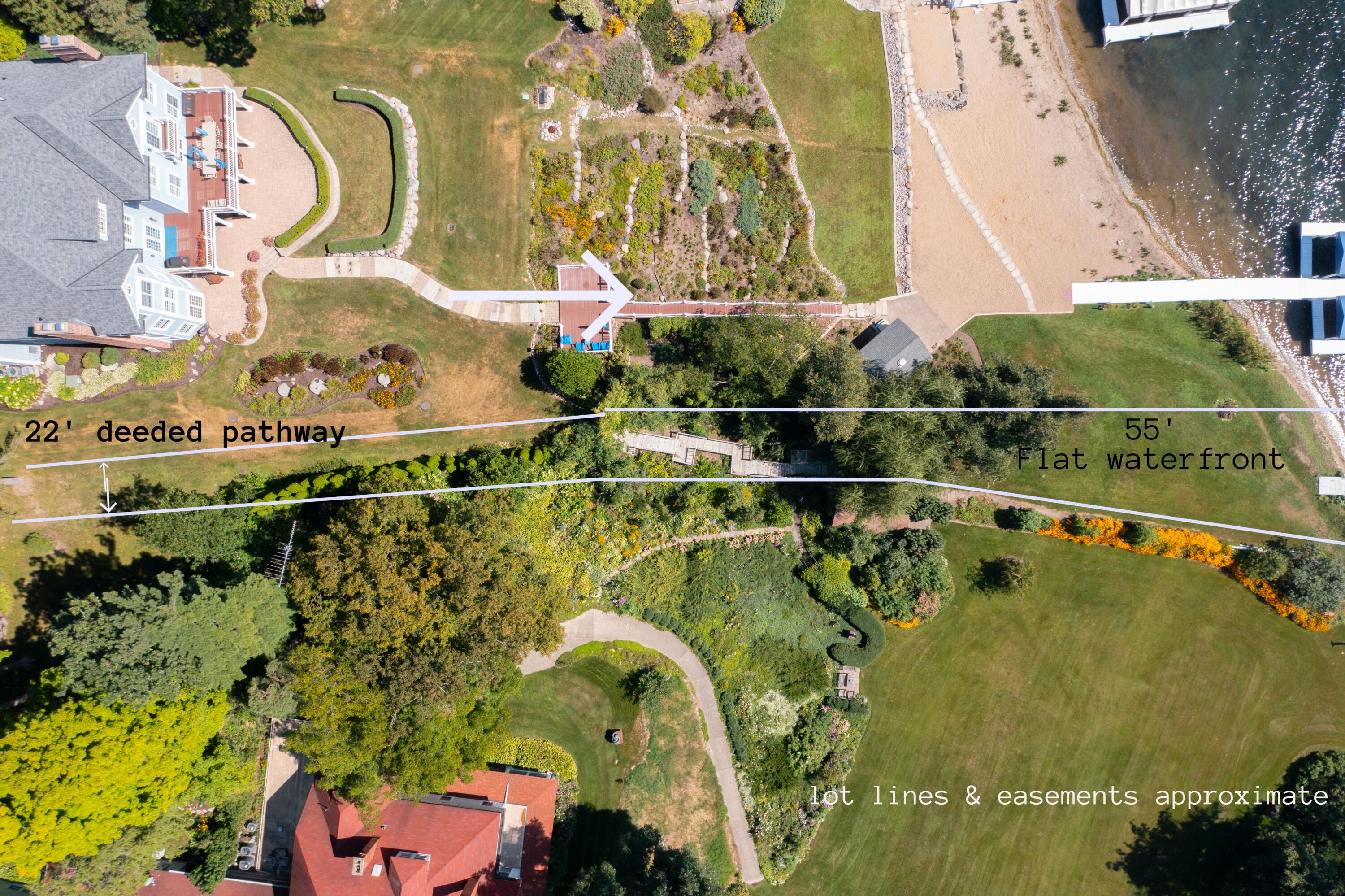 N2218 Bonnie Brae Lane Linn, WI 53147 - Photo 6 of 25 Labeled pier and lake front access path