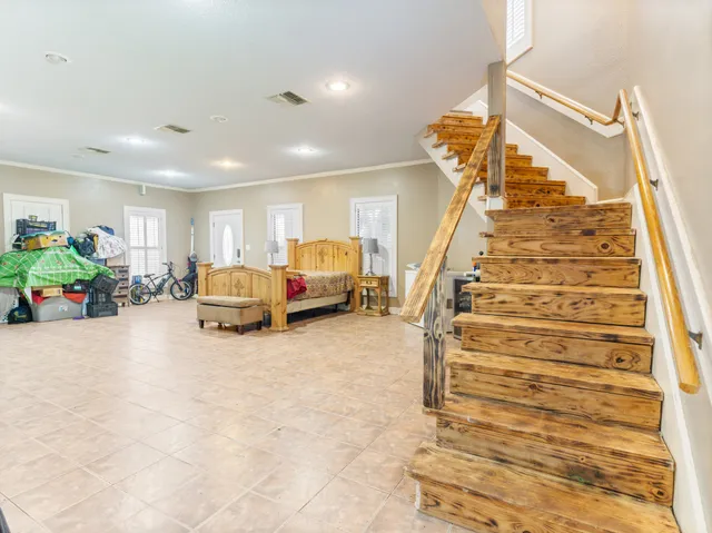 a view of livingroom with furniture and toys