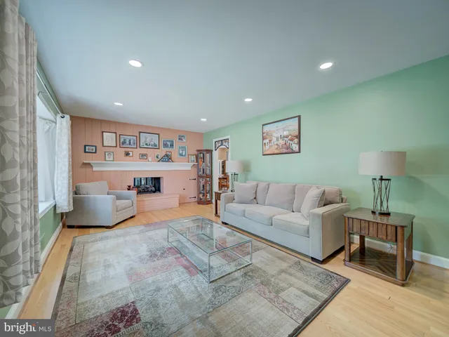 a living room with furniture and a couch