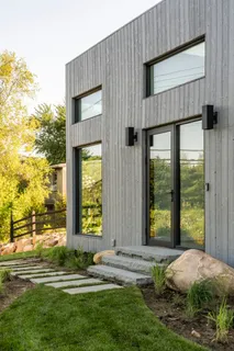 a view of a backyard with a garden