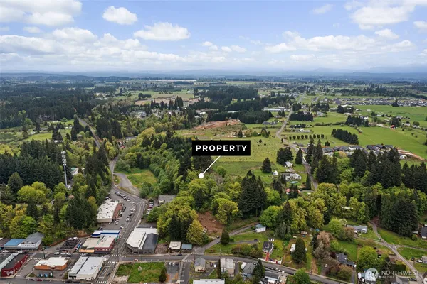 an aerial view of multiple house