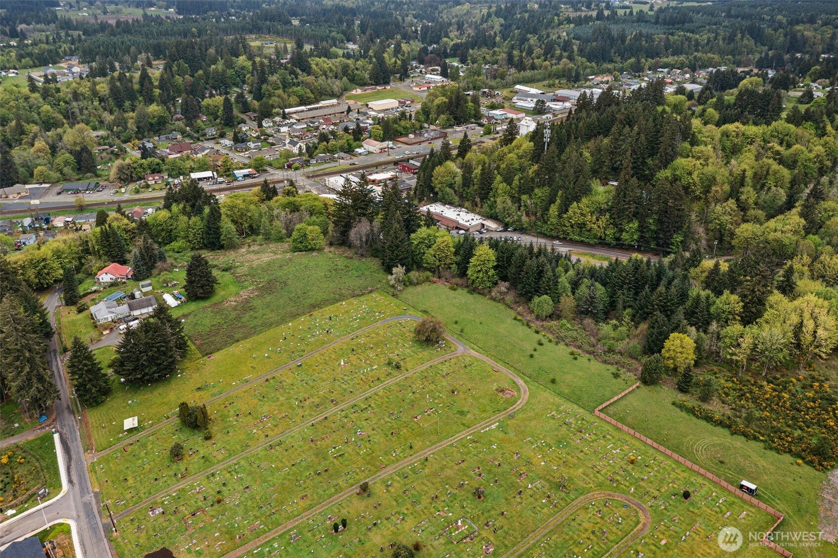 0 Southeast Cowlitz Road Winlock, WA 98596 - Photo 14 of 14 an aerial view of residential houses with outdoor space