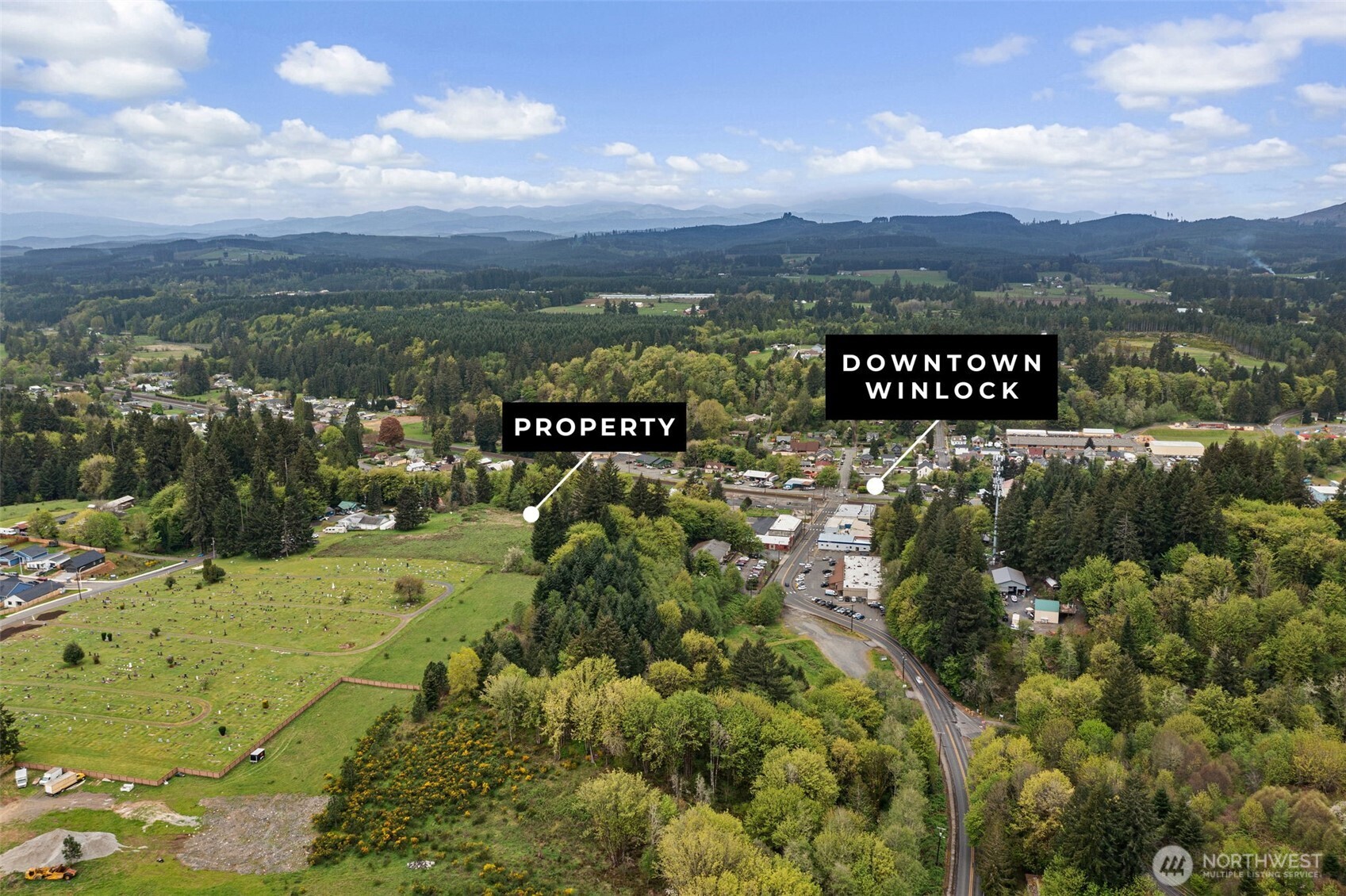0 Southeast Cowlitz Road Winlock, WA 98596 - Photo 9 of 14 a view of a city with an ocean view