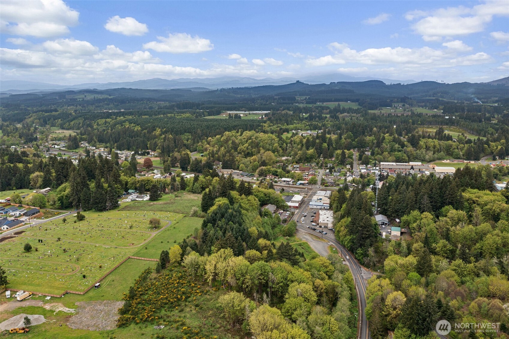 0 Southeast Cowlitz Road Winlock, WA 98596 - Photo 10 of 14 a view of a city with mountains in the background