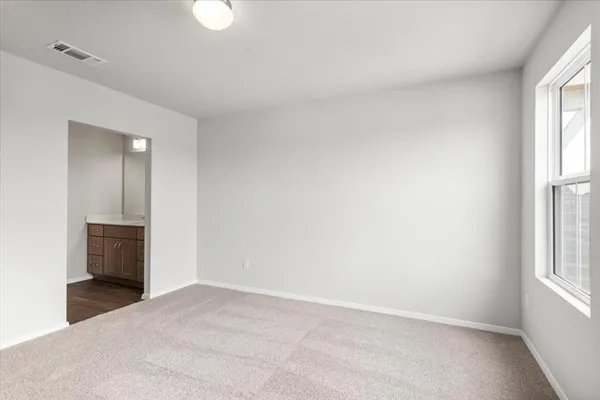 an empty room with a window