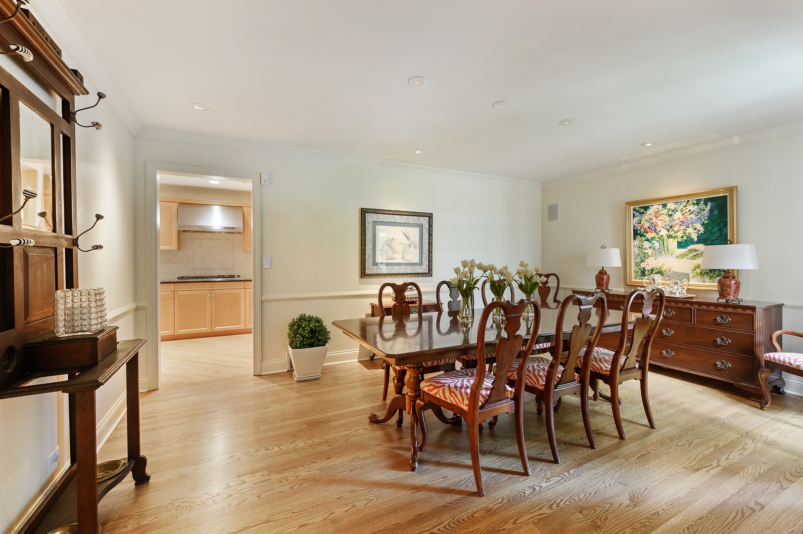 1210 Sunset Road Winnetka, IL 60093 - Photo 8 of 33 a view of a dining room with furniture and wooden floor