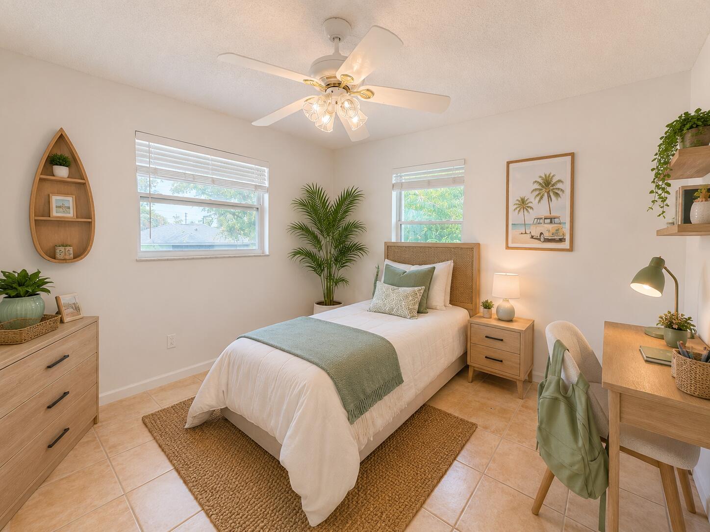 3362 Jefferson Street Stuart, FL 34997 - Photo 22 of 25 Bedroom 2 AI Staged