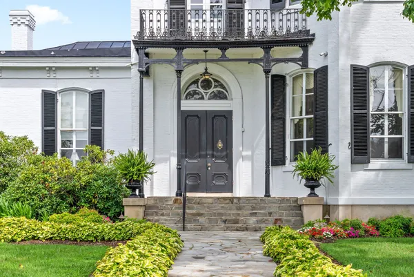 a front view of a house