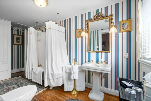 a aerial view of a house with a garden and plants