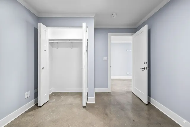 a view of room with closet area