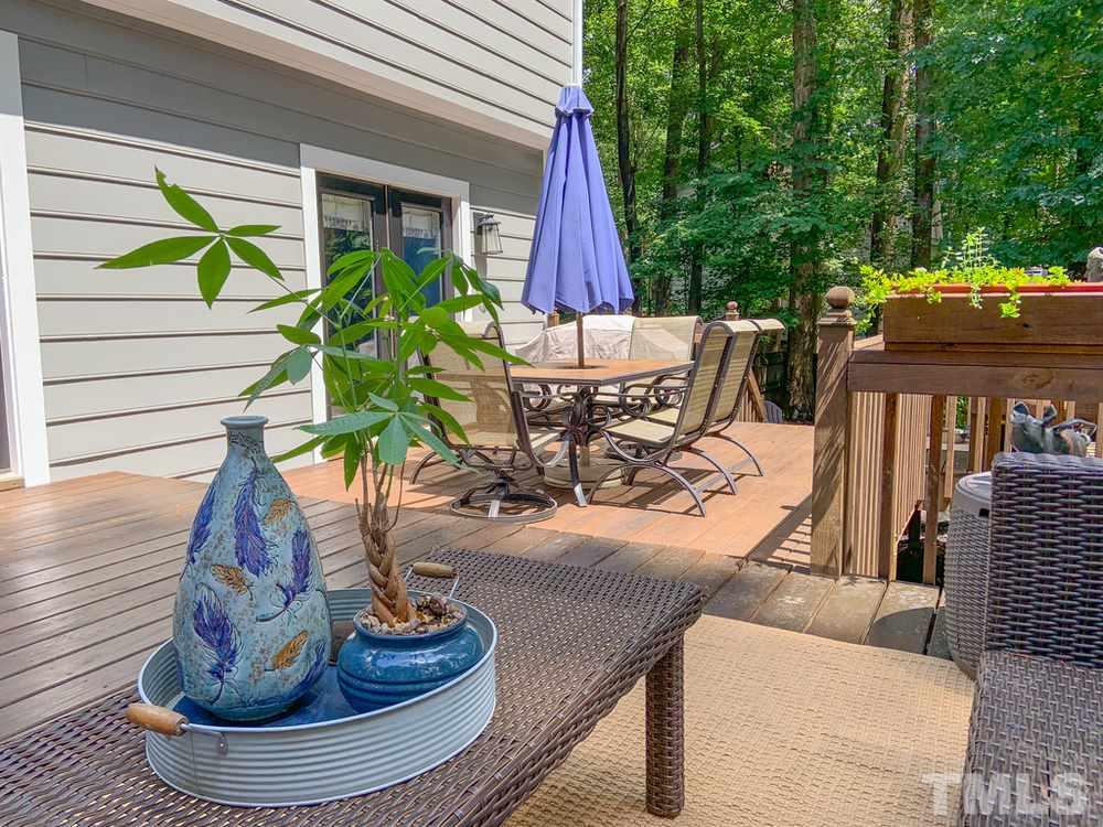 8709 Sleepy Creek Drive Raleigh, NC 27613 - Photo 26 of 28 Deck view of Dining area and Grilling Space