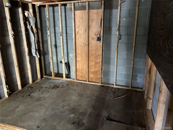 a close view of closet