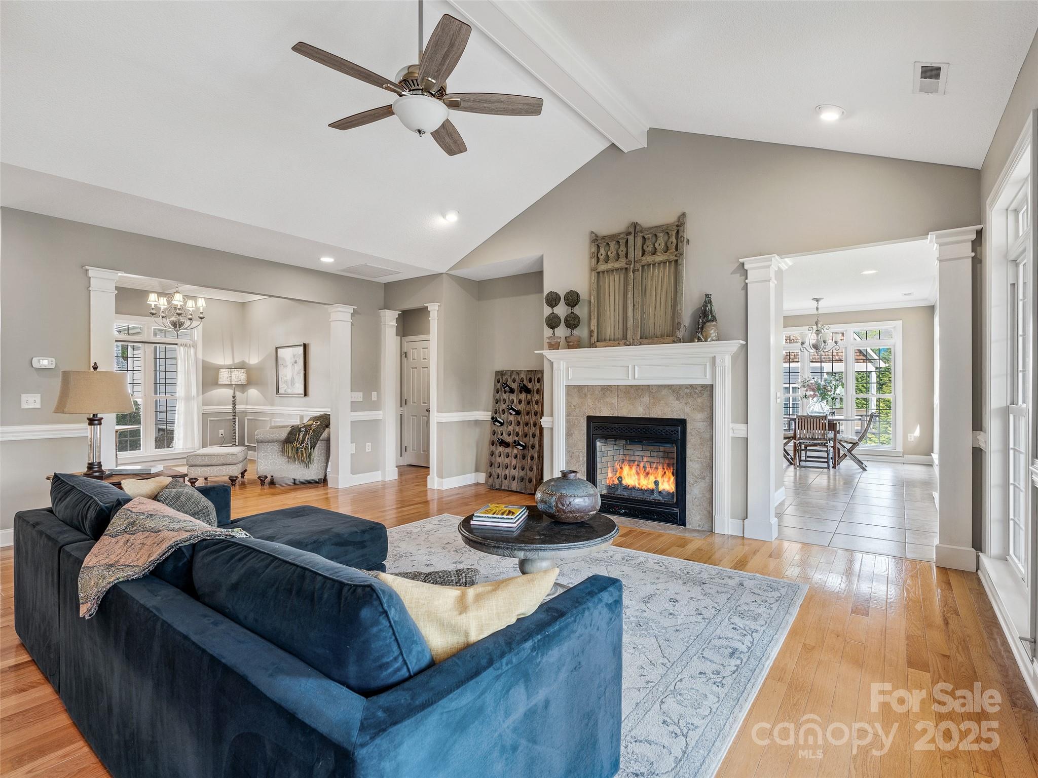 69 Ledgestone Drive Fairview, NC 28730 - Photo 5 of 31 a living room with furniture and a fireplace