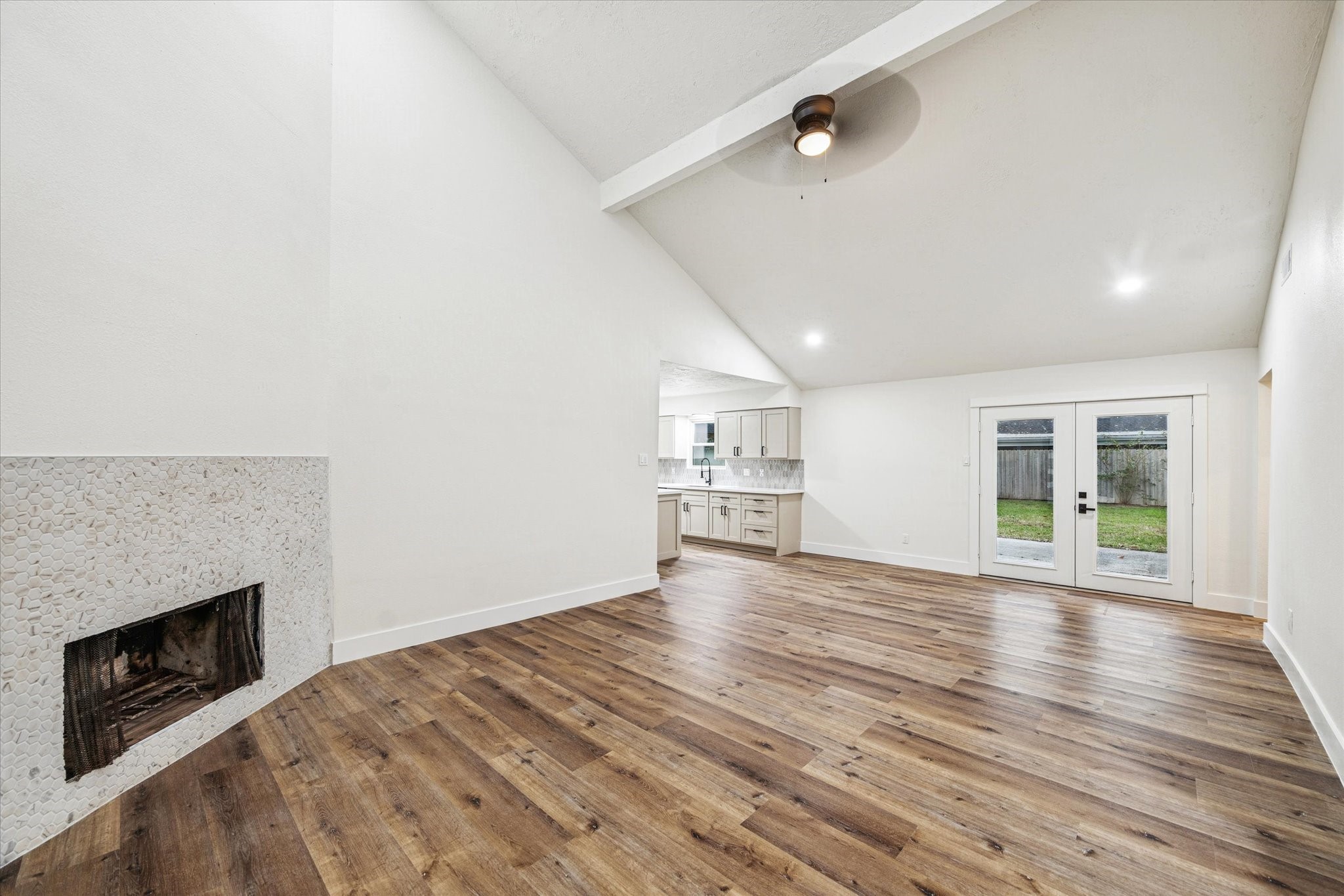 3623 Acorn Way Lane Spring, TX 77389 - Photo 7 of 25 a view of empty room with wooden floor and fireplace