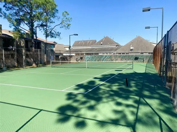 a view of a volley ball court