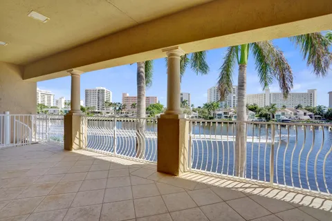a view of balcony with city view