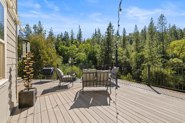 a bedroom with furniture and a table