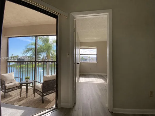 a view of a large window with an outdoor space