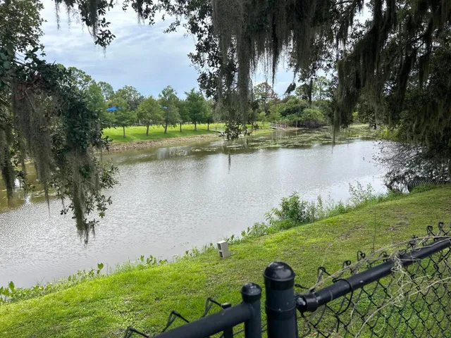 a view of a lake with houses