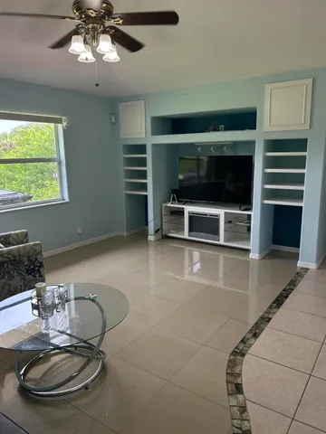 a room with furniture and a fireplace