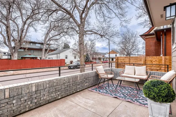 a view of outdoor space with seating