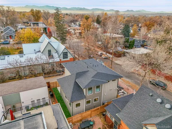 an aerial view of multiple house