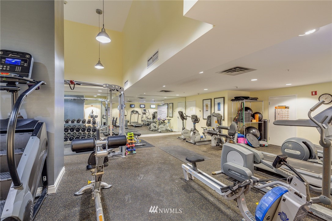 1420 Terry Avenue, Unit 2602 Seattle, WA 98101 - Photo 35 of 40 a view of a room with gym equipment