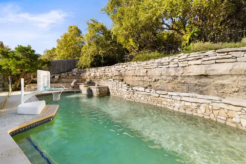 a view of a yard with an outdoor space