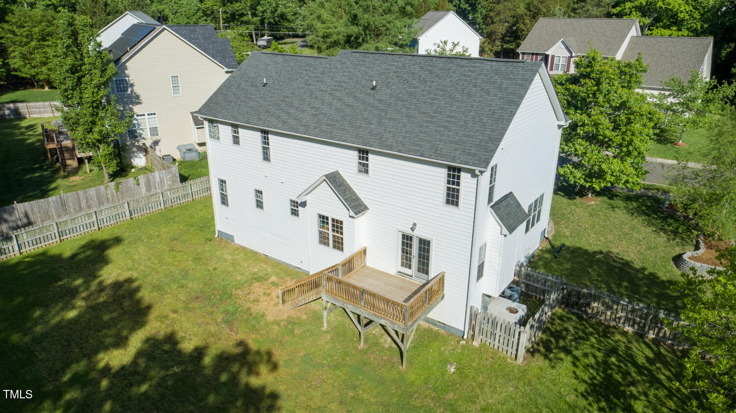 1909 Redding Lane Durham, NC 27712 - Photo 44 of 49 an aerial view of a house with backyard