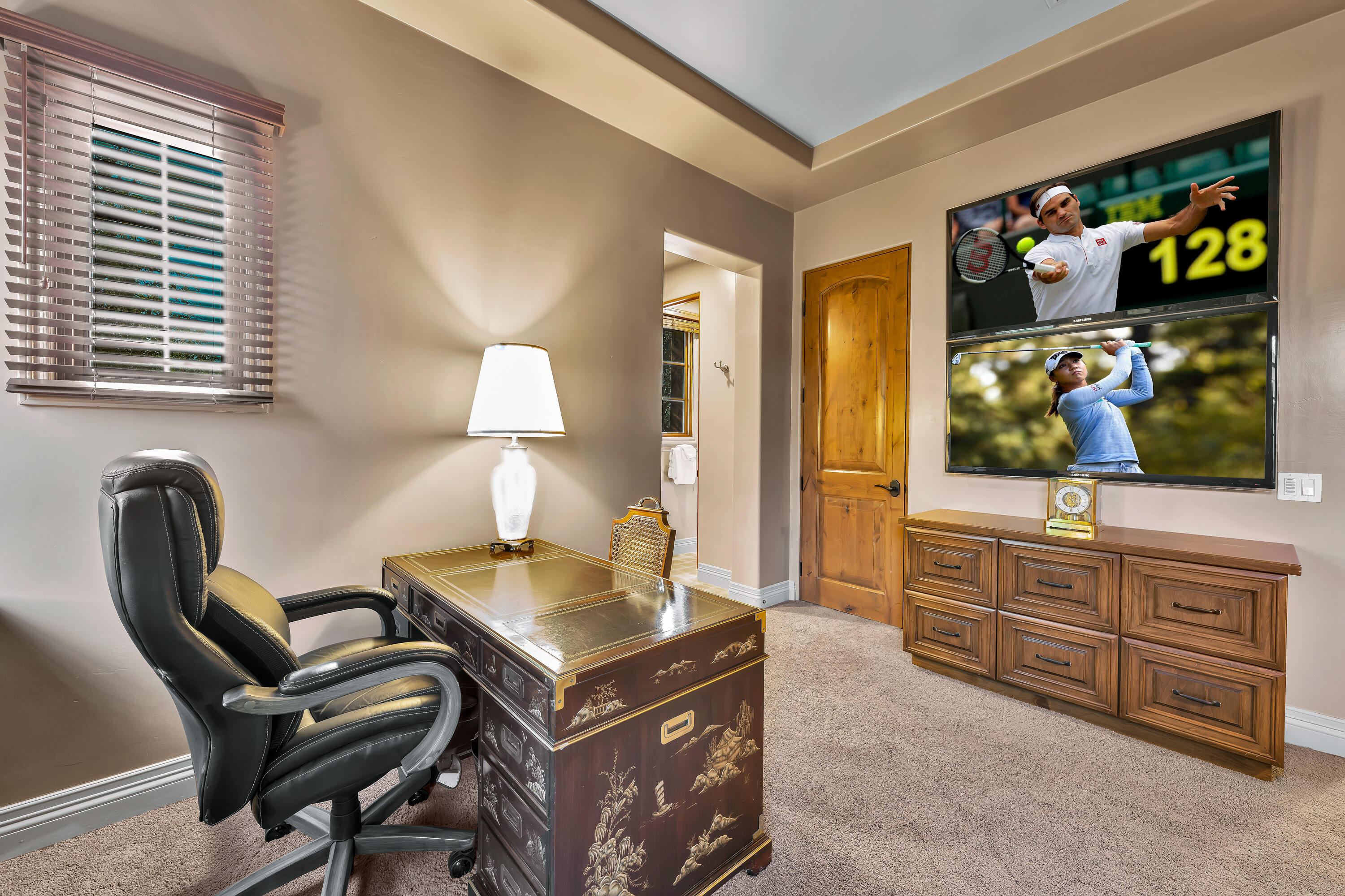 37 Cassis Circle Rancho Mirage, CA 92270 - Photo 33 of 56 a view of a workspace with furniture and a window