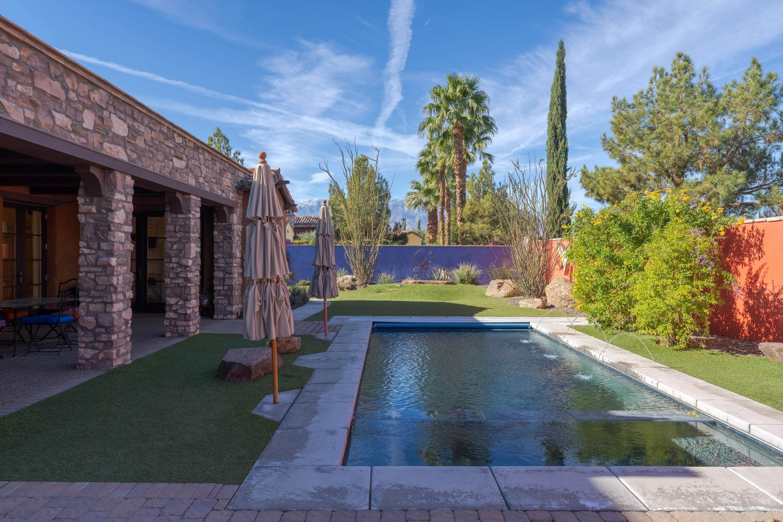 37 Cassis Circle Rancho Mirage, CA 92270 - Photo 52 of 56 a view of a backyard with plants and outdoor seating