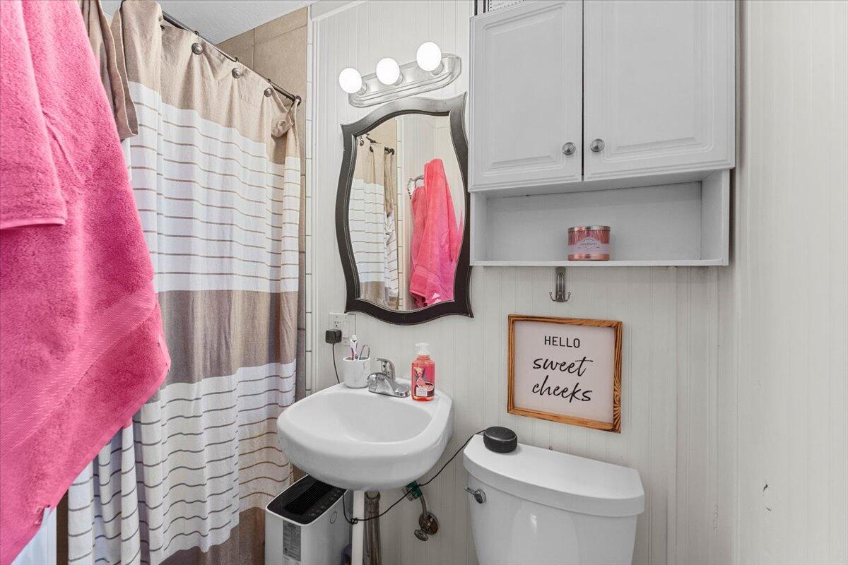 931 Rio Street Red Bluff, CA 96080 - Photo 42 of 54 a bathroom with a sink a mirror and a toilet