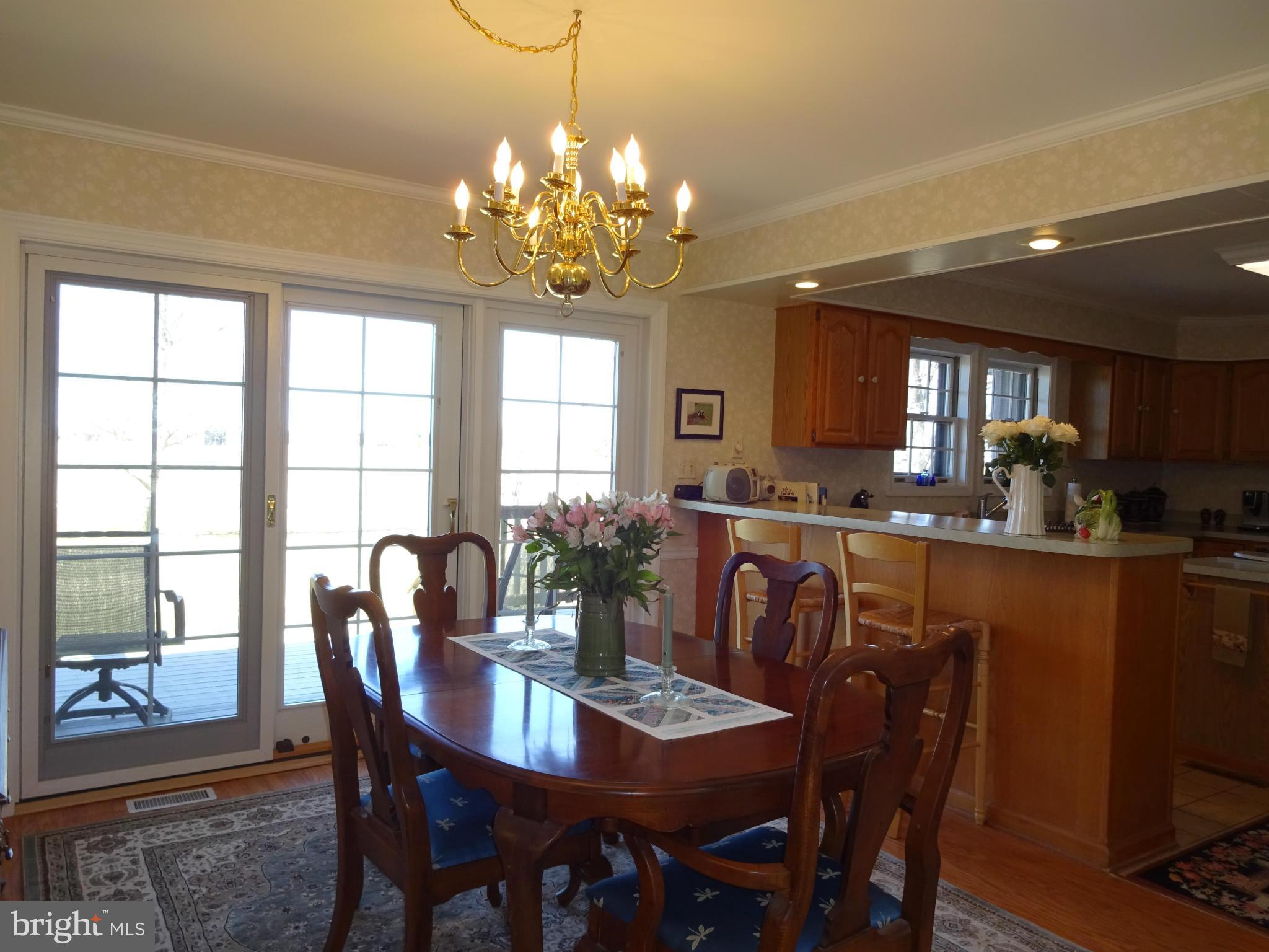 Dining Room w/sliding door to rear deck