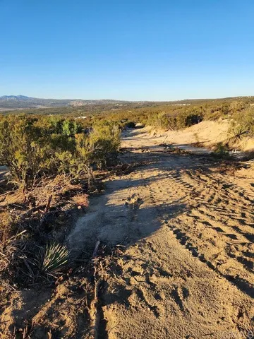 an aerial view of beach and ocean