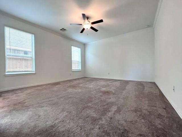 4826 Albany Ridge Lane Rosharon, TX 77583 - Photo 31 of 37 an empty room with windows and ceiling fan