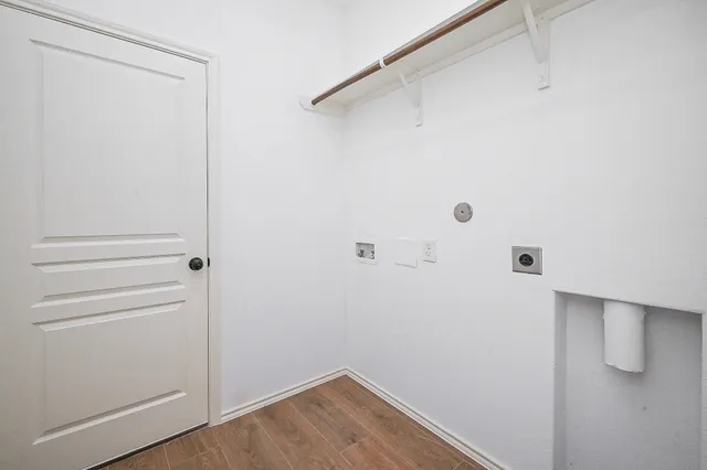 a view of small space with racks on the wall