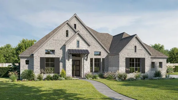 front view of a house with brick walls