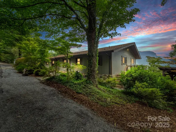a view of a house with a tree
