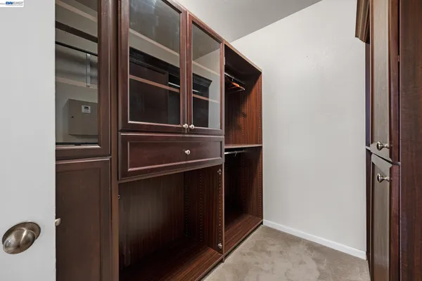 a close view of closet