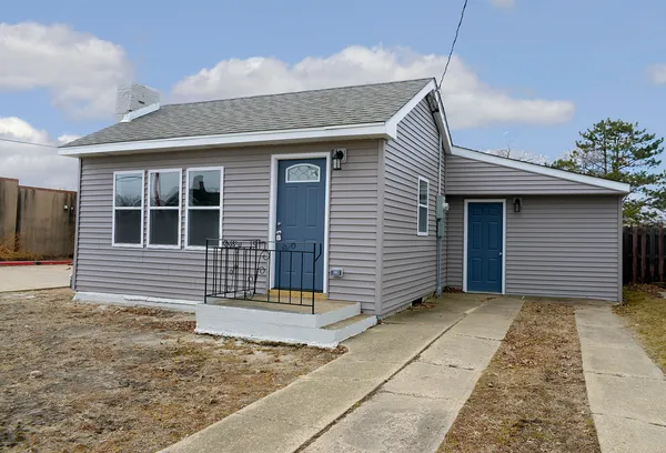 a front view of a house