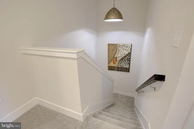 a view of hallway with stairs