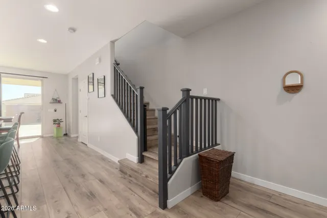 a view of livingroom with furniture and wooden floor