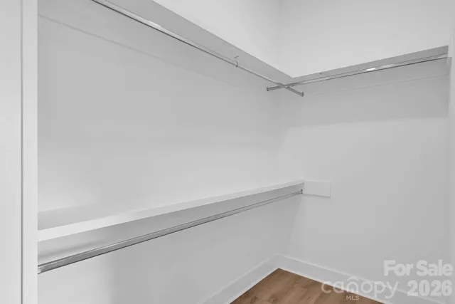 a view of small space with racks on the wall