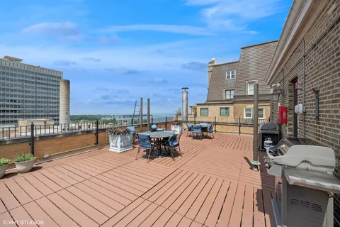 a view of balcony with city view