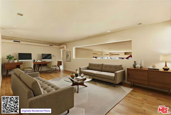 a living room with furniture and a couch