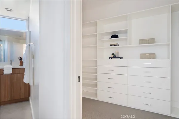 a room with a bed and a table