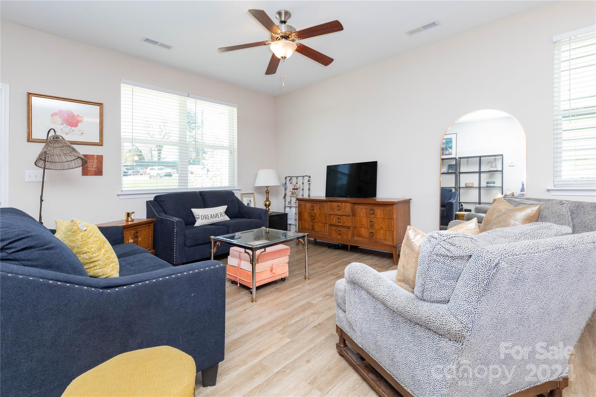 72 Shiloh Road Asheville, NC 28803 - Photo 3 of 15 a living room with furniture fireplace and a large window