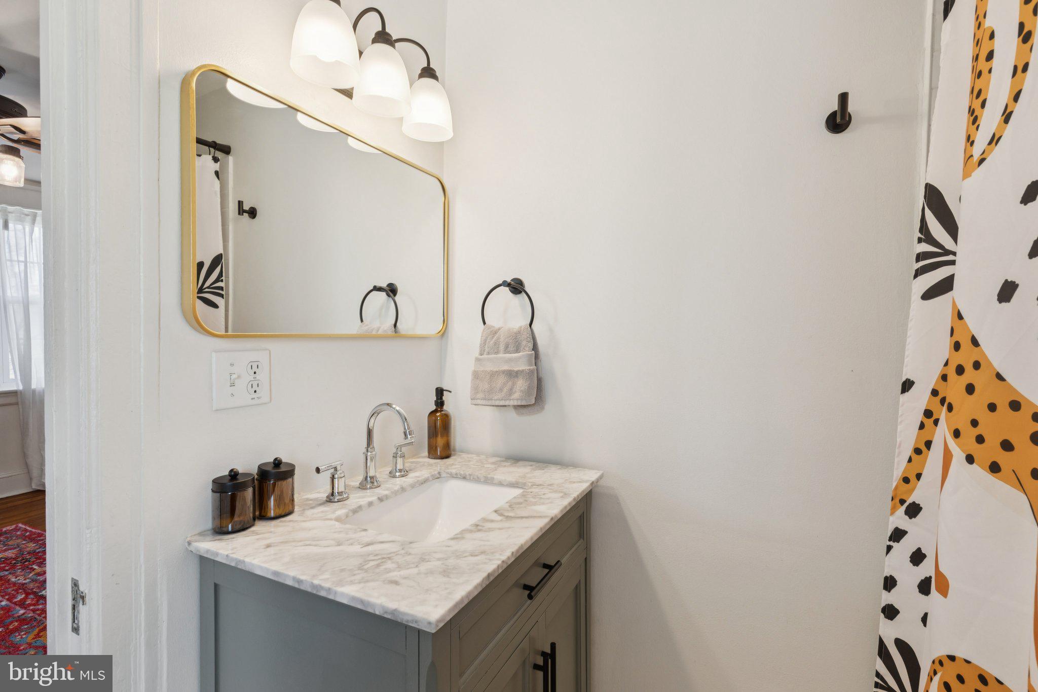 519 Burnham Road Philadelphia, PA 19119 - Photo 38 of 56 a bathroom with a sink and a mirror